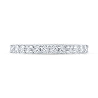 Load image into Gallery viewer, 14kt White Gold Womens Machine Set Round Diamond Single Row Wedding Band 1/2 Cttw
