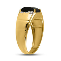 Load image into Gallery viewer, 0.02CTW-DIA P3 9X7MM CT-ONYX GIFT MENS RING
