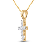 Load image into Gallery viewer, 1/10CT-DIA CROSS PENDANT
