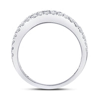 Load image into Gallery viewer, 14kt White Gold Womens Baguette Diamond Anniversary Band Ring 1-1/2 Cttw

