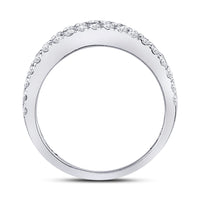Load image into Gallery viewer, 14kt White Gold Womens Baguette Diamond Anniversary Band Ring 1-1/2 Cttw
