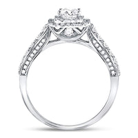 Load image into Gallery viewer, 14kt White Gold Womens Princess Diamond Solitaire Bridal Wedding Engagement Ring 1.00 Cttw (Certified)
