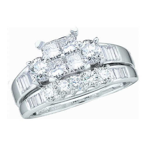 2 CT-DIA INVISIBLE BRIDAL SET