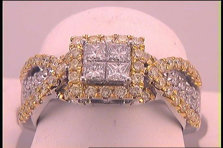 1 3/8CTW-DIA INVISIBLE BRIDAL RING