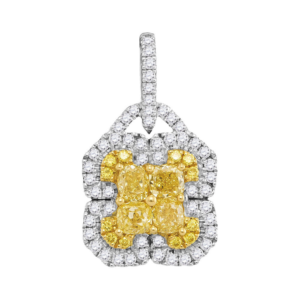 1 Cttw-DIA YELLOW PENDANT