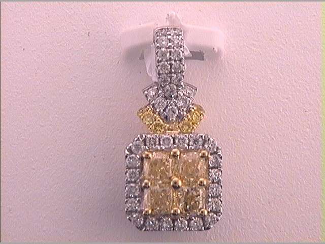5/8CTW-DIA AMARILLO NATURAL YELLOW DIAMOND  PENDANT
