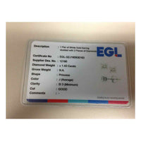 Load image into Gallery viewer, 14kt White Gold Unisex Princess Diamond Solitaire Stud Earrings 1-3/8 Cttw
