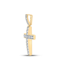 Load image into Gallery viewer, 1 CTW-DIA CN MENS CROSS CHARM
