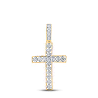 Load image into Gallery viewer, 1 CTW-DIA CN MENS CROSS CHARM
