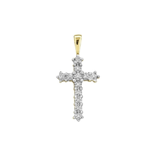 1/8CTW-DIA CROSS PENDANT