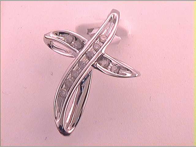 1/8CT-DIA CROSS PENDANT