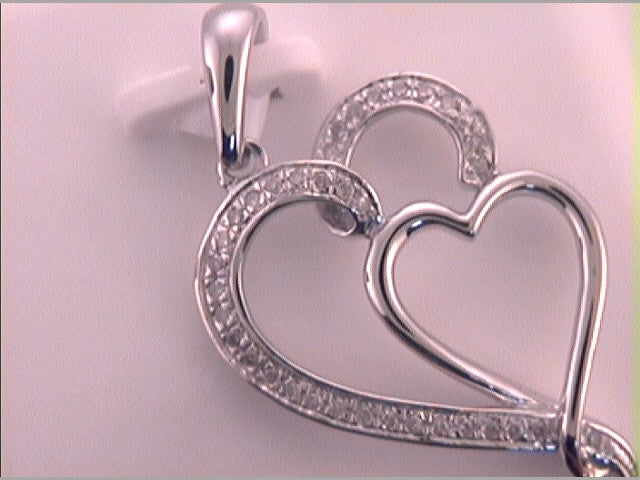 1/10CTW-DIA HEART PENDANT