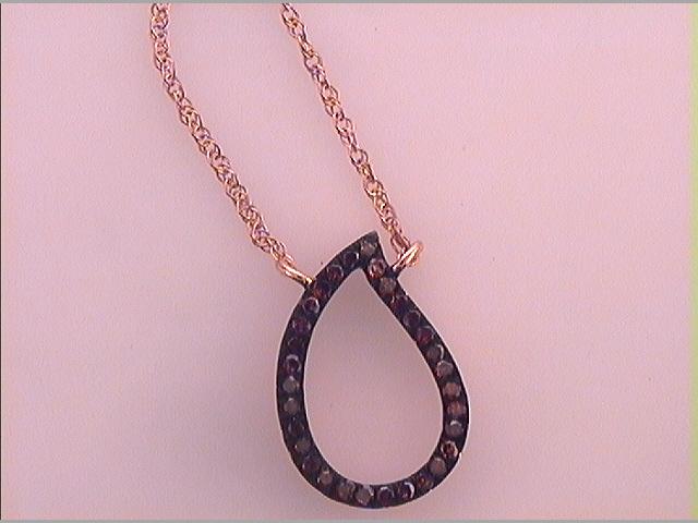 1/10CTW-DIA MICRO-PAVE RED NECKLACE