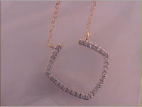 Load image into Gallery viewer, 10kt Yellow Gold Womens Diamond Fashion Pendant Necklace 1/10 Cttw
