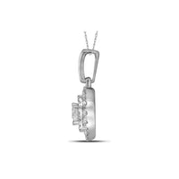 Load image into Gallery viewer, 14kt White Gold Womens Round Diamond Fashion Heart Pendant 1/3 Cttw
