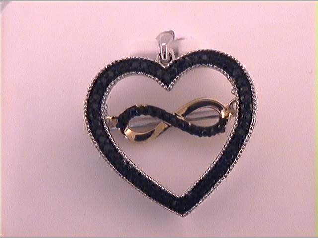 1/5CTW-DIA BLACK DIAMOND PENDANT