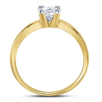 Load image into Gallery viewer, 14kt Yellow Gold Womens Princess Diamond Solitaire Bridal Wedding Engagement Ring 3/4 Cttw
