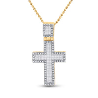 Load image into Gallery viewer, 1.00CT-DIA CROSS PENDANT
