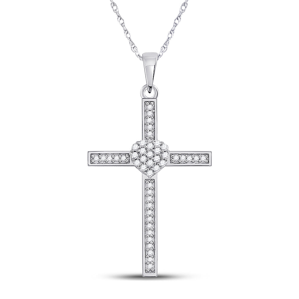 1/5CT-DIA CROSS PENDANT