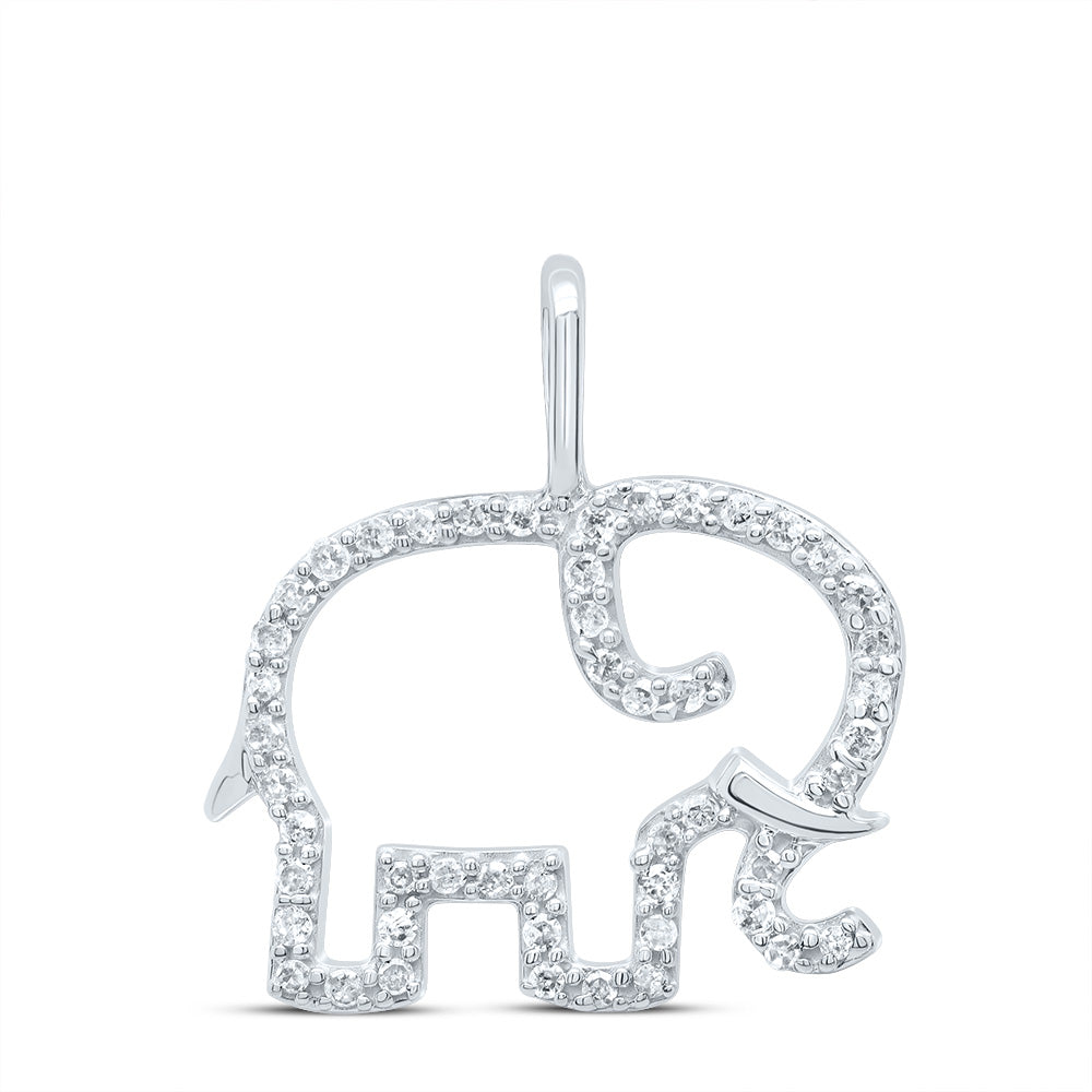 1/6CT-DIA ELEPHANT PENDANT