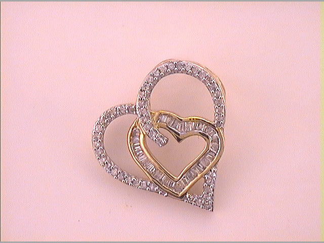 1/3CT-DIA P1P2 HEART PENDANT