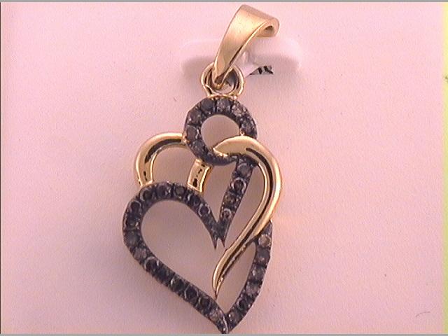 1/4CTW-DIA COGNAC NATURAL GIFT HEART PENDANT
