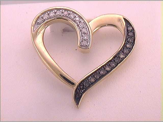 1/5CTW-DIA FASHION BROWN PENDANT