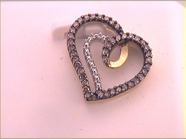 1/5CTW-DIA FASHION BROWN PENDANT