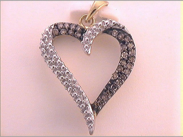 1/5CTW-DIA FASHION BROWN PENDANT