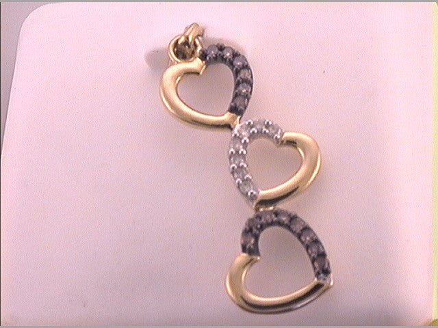 1/6CTW-DIA FASHION BROWN PENDANT