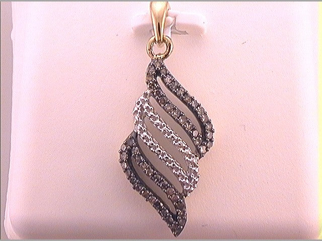 1/4CTW-DIA FASHION BROWN PENDANT