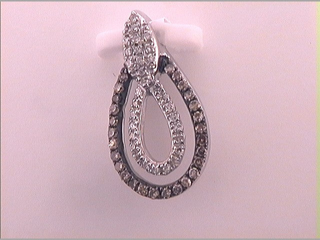 1/5CTW-DIA CN FASHION BROWN PEAR PENDANT