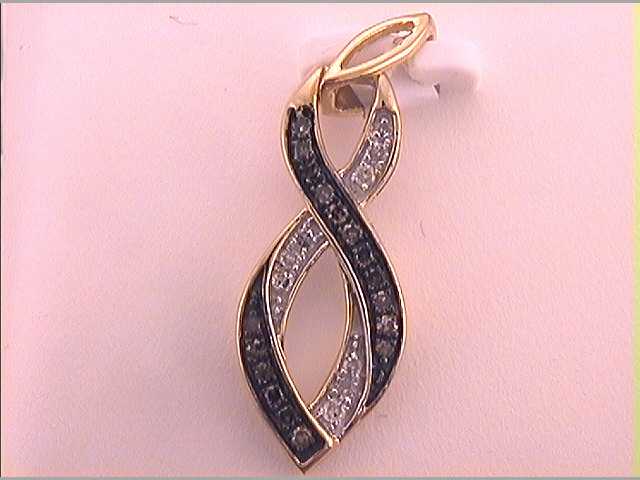 1/5CTW-DIA FASHION BROWN PENDANT