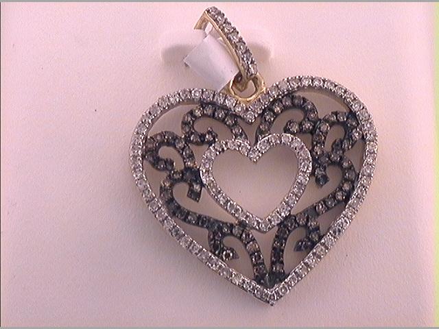 1/2CTW-DIA FASHION BROWN PENDANT