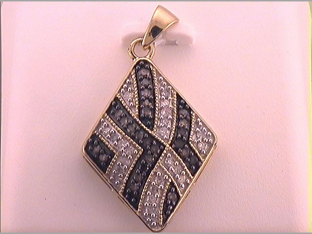 1/3CTW-DIA FASHION BROWN PENDANT