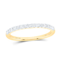 Load image into Gallery viewer, 14kt Yellow Gold Womens Round Diamond Wedding Band 1/6 Cttw
