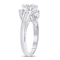 Load image into Gallery viewer, 14kt White Gold Womens Marquise Diamond Solitaire Bridal Wedding Engagement Ring 3/4 Cttw
