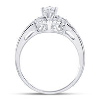 Load image into Gallery viewer, 14kt White Gold Womens Marquise Diamond Solitaire Bridal Wedding Engagement Ring 3/4 Cttw
