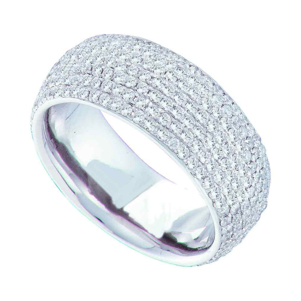14kt White Gold Womens Round Diamond Fashion Cocktail Ring 1-3/4 Cttw