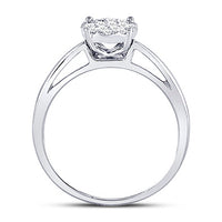 Load image into Gallery viewer, 14kt White Gold Womens Princess Diamond Cluster Bridal Wedding Engagement Ring 1/4 Cttw
