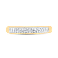 Load image into Gallery viewer, 10kt Yellow Gold Womens Round Diamond Band Ring 1/10 Cttw
