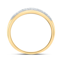 Load image into Gallery viewer, 10kt Yellow Gold Womens Round Diamond Band Ring 1/10 Cttw
