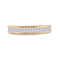 Load image into Gallery viewer, 10kt Yellow Gold Womens Baguette Diamond Wedding Anniversary Band 1/2 Cttw
