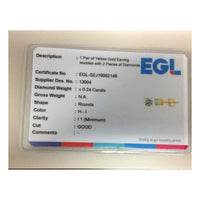 Load image into Gallery viewer, 14kt Yellow Gold Unisex Round Diamond Solitaire Stud Earrings 1/4 Cttw
