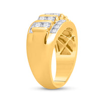 Load image into Gallery viewer, 14kt Yellow Gold Mens Round Diamond Wedding Channel Set Band Ring 2.00 Cttw
