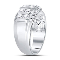 Load image into Gallery viewer, 14kt White Gold Mens Round Diamond Wedding Channel Set Band Ring 2.00 Cttw
