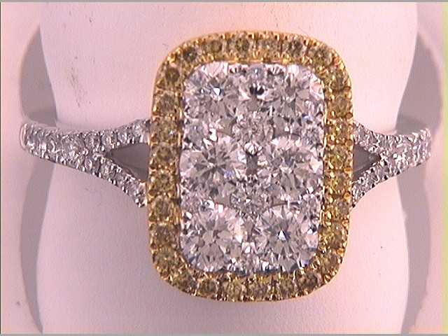 1 3/8CTW-DIA YELLOW  RING