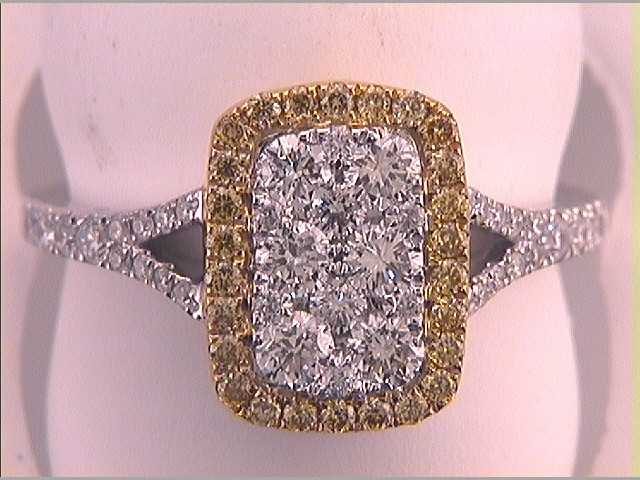 1 Cttw-DIA YELLOW  RING