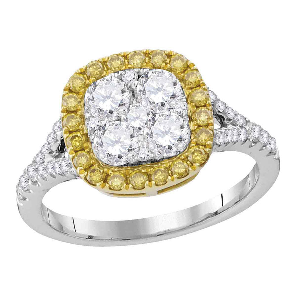 1 1/3CTW-DIA YELLOW  RING