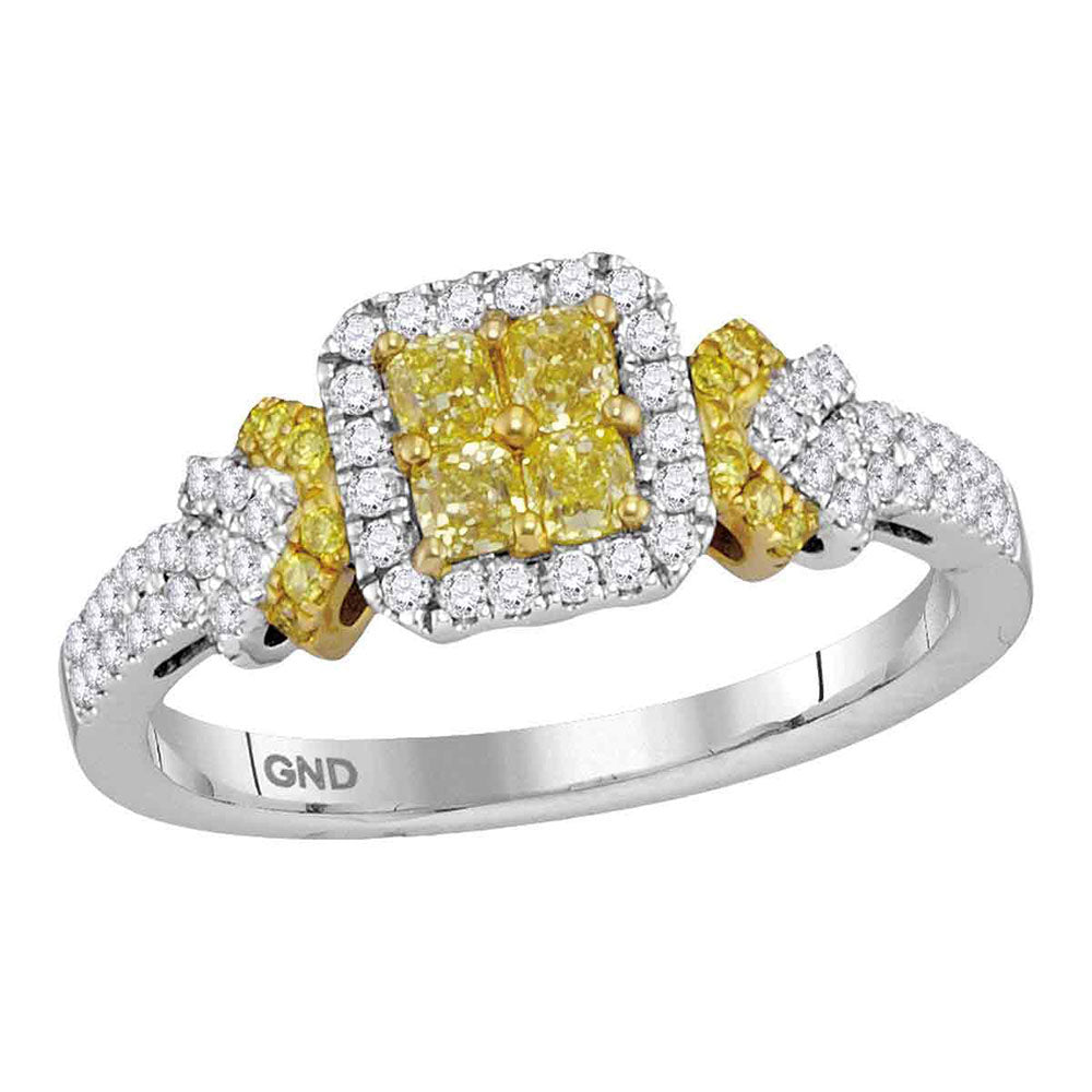 3/4CTW-DIA YELLOW RING